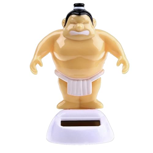 ulafbwur ABS Lustiger Sumo Wrestler Solar Power Swinging Car Interior Armaturenbrett Ornament Geschenk von ulafbwur