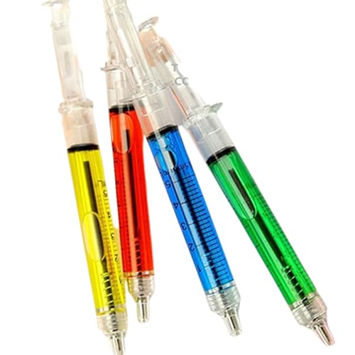 ulafbwur Kugelschreiber in Spritzenform, 4 Stück/Set, Arzt, Krankenschwester, Geschenk, Flüssigstift, Kugelschreiber von ulafbwur