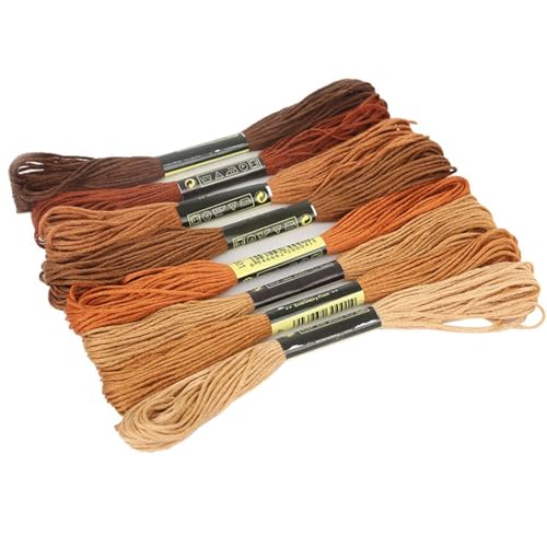 ulafbwur Stickgarn, Kreuzstich, Stickgarn, helle Farbe, Braun von ulafbwur