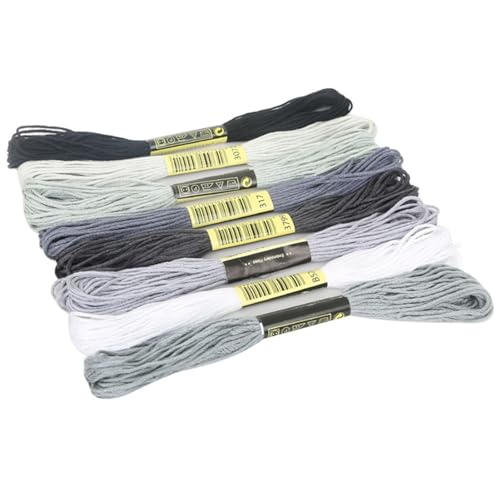 ulafbwur Stickgarn, Kreuzstich, Stickgarn, helle Farbe, Grau ulafbwur Stickgarn, Kreuzstich, Stickgarn, helle Farbe, Grau von ulafbwur