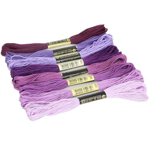 ulafbwur Stickgarn, Kreuzstich-Stickgarn, helle Farbe, Violett ulafbwur Stickgarn, Kreuzstich-Stickgarn, helle Farbe, Violett von ulafbwur
