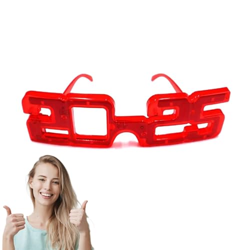 2025 Brille Blinkende Brillen Neujahr Brille 2025 Nummer Spielzeug Leuchtende Brillen Neon Leuchtende Brillen Bunte Blinkende Neujahr Brille Neujahr Brille von ulapithi