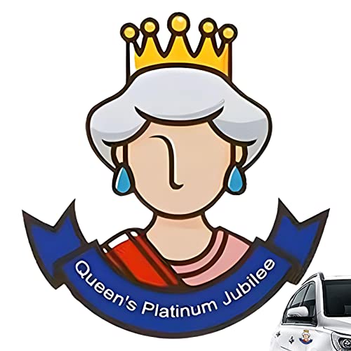Autoaufkleber Königin Elizabeth II, Platin Jubiläum Aufkleber und Abziehbilder, Fensteraufkleber, Gedenkaufkleber für LKW von ulapithi
