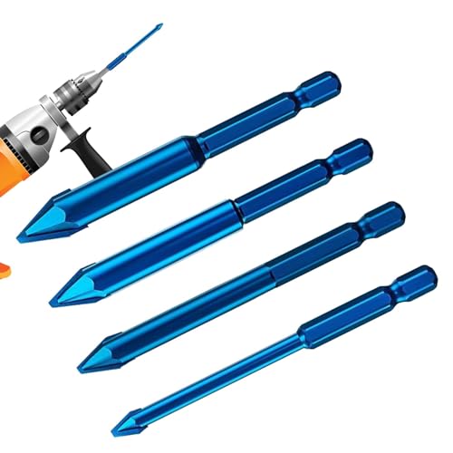 Exzenterbohrer, Hochfestes Bohrer-Set, 4-teiliges Steinbohrer-Set, robuste Spiralbohrer, Steinbohrer-Set, für Fliesen, , Ziegel, Fliesen Exzenterbohrer, Hochfestes Bohrer-Set, 4-teiliges Steinbohrer-Set, robuste Spiralbohrer, Steinbohrer-Set, für Fliesen, , Ziegel, Fliesen von ulapithi