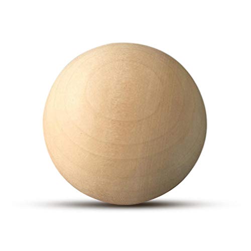 Holzball Rohholz-Kugeln, Unbearbeitete Holzkugeln Zum Basteln Massives Natürliche Runde Holzkugel Dekorative Holzbearbeitungskugeln Manuelles DIY-Zubehör, Bunte, Große, Bemalte Kugeldekoration 7,5 cm von ulapithi