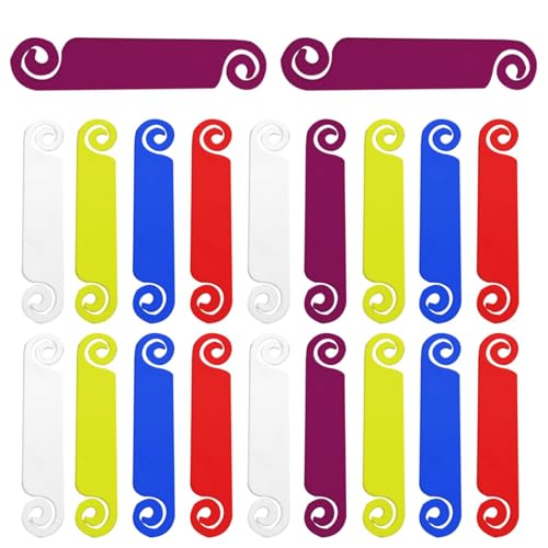 Kabel-Etiketten, Kordel-ID-Etiketten | Vielseitiger farbiger Kabel-Organizer | Wiederverwendbare Kabelmanagement-Etiketten, 20 Stück, Kabel-Organizer r von ulapithi