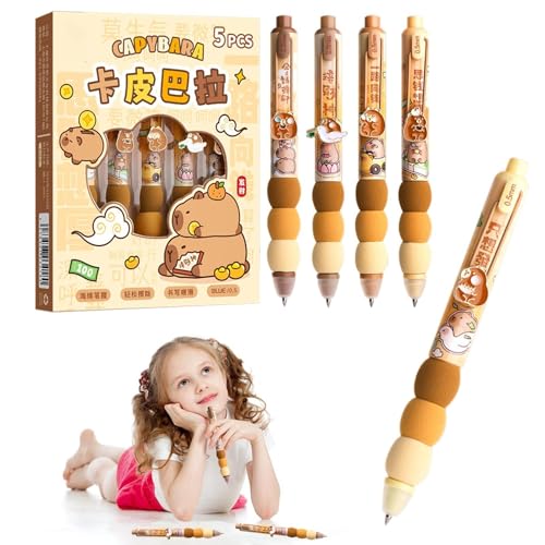 Kugelschreiber, schwarz – Stifte mit glatter Schrift, Neuheit schwarzer Tintenschreiber, Capybara Kugelschreiber mit feiner Spitze, 0,5 mm, glatter Schreibstift für die Party Kugelschreiber, schwarz – Stifte mit glatter Schrift, Neuheit schwarzer Tintenschreiber, Capybara Kugelschreiber mit feiner Spitze, 0,5 mm, glatter Schreibstift für die Party von ulapithi