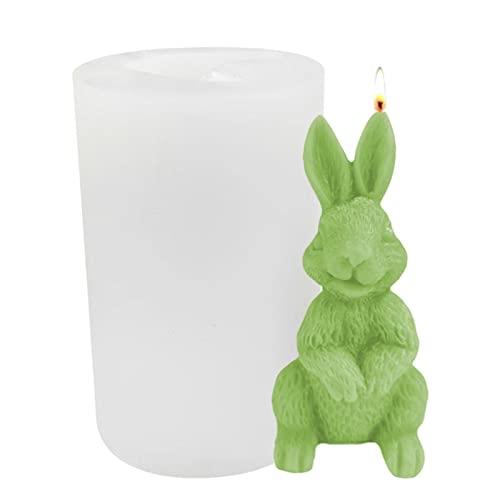 Silikon Kerzenform 3D Ostern Kaninchen Ostern Kaninchen Silikonform 3D Osterhase Kerzenformen Seifenform Silikon Schimmel Handwerk DIY Seife Herstellung Schimmel Praline Backform 2,04X2,04X3,26" von ulapithi