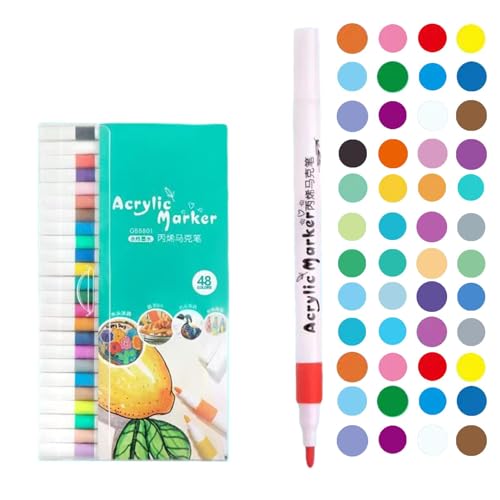 Acrylmarker Stifte Set | Malstifte zum Ausmalen - Acrylfarbenzubehör wasserfest schnell trocknend Acrylstifte für Stoff Stein Metall von ulapithi