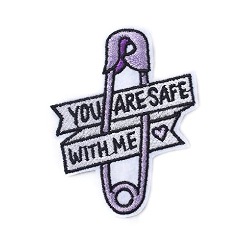 Aufnäher mit Aufschrift "You are Safe with Me", mit Text, zum Aufnähen/Aufbügeln, DIY-Dekorationen, Geschenk-Applikation, Ornament zum Reparieren/Dekorieren von Kleidung, Vorhängen, Teppich Aufnäher mit Aufschrift "You are Safe with Me", mit Text, zum Aufnähen/Aufbügeln, DIY-Dekorationen, Geschenk-Applikation, Ornament zum Reparieren/Dekorieren von Kleidung, Vorhängen, Teppich von ulricar