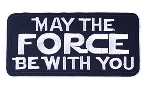 May The Force Be with You DIY Embroidery Patches for T-Shirt Iron on Stripes Applikationen Kleidung Aufkleber Kleidung Aufnäher Slogan Brief Patch for Backpacks Jeans Jackets Bag Clothing von ulricar