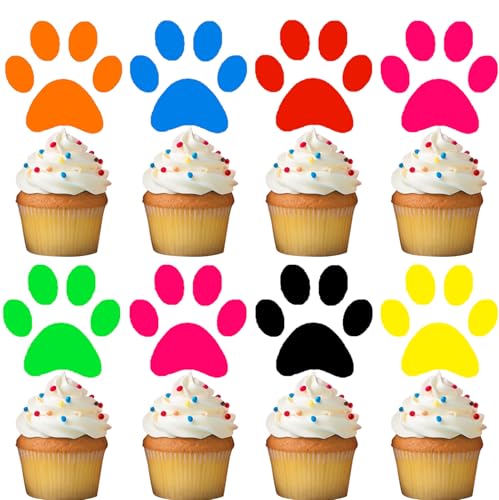 Hundefuß-Kuchendekoration, Hundefuß-Cupcake-Zylinderhut von umoni