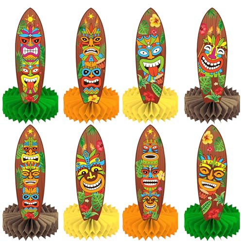 Tiki Surfbrett Waben Mittelstücke Tiki Bar Tischdekorationen Hawaiian Luau Party Dekorationen für Aloha Tropical Birthday Party Supplies Tiki Surfbrett Waben Mittelstücke Tiki Bar Tischdekorationen Hawaiian Luau Party Dekorationen für Aloha Tropical Birthday Party Supplies von umoni