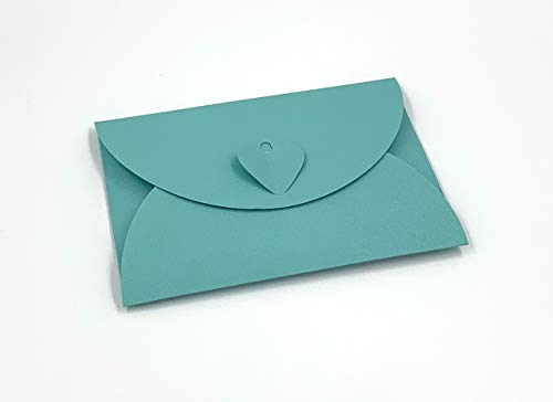 20 blaue Herz-Briefumschläge aus glitzerndem Pearl-Karton, Hellblau,C6 = 162 x 114 mm, z.B. für Einladungen zur Hochzeit, Verlobung, als Liebesbrief (Blau) von umschlag-discount