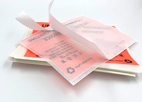 umschlag-discount – rote Versandtaschen aus Pergamin-Papier für Lieferscheine, Rechnungen, Retourenscheine & Co – 100 Stück selbstklebende Lieferscheintaschen in C5 = 240 x 175 mm von umschlag-discount