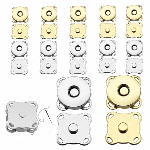 12 Paar Magnetknöpfe, Magnetverschluss zum Annähen, 14mm Magnetknopf für Taschen, Geldbörsen, Handtaschen, Kleidung, Nähen, DIY Handwerk von umyeoqoyo