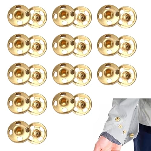 12 Sätze Goldene Metall Druckknöpfe 21mm, Zum Annähen Für Kleidung Rucksäcke Und DIY Geldbörsen, druckknöpfe zum schrauben, Snap Button Maschine Set Für Handwerk Und Näharbeiten von umyeoqoyo