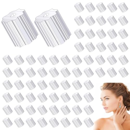 200 Stücke Klar Silikon Ohrring Ohrstopper, 3×4mm Ohrstecker Verschlüsse für Schmuckherstellung Ohrhaken Ohrringe Machen von umyeoqoyo
