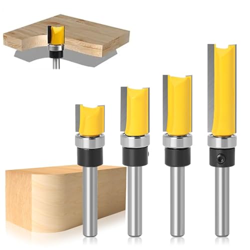4 Stück Bündigfräser Schaft Fräser Oberfräser 8mm Schaft Kopierfräser mit Kugellager Nutfräser Bündigfräser Set Holzbearbeitungs Schneidwerkzeug für Holz 4 Stück Bündigfräser Schaft Fräser Oberfräser 8mm Schaft Kopierfräser mit Kugellager Nutfräser Bündigfräser Set Holzbearbeitungs Schneidwerkzeug für Holz von umyeoqoyo