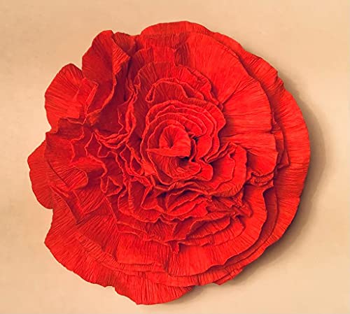 4 Rollen DEKO Krepppapier Floristenkrepp - Nicht ausblutend, Hohe Lichtechtheit 12 cm breit, 2,5 meter - KREPPBÄNDER –ROT fertig zugeschnitten von unbekannt