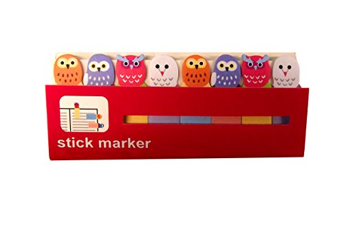 unbrand Sticky Notes Klebezettel - Eulen (1 Stück, 3.5cm x 1cm) von unbrand