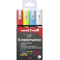 4 uni-ball uni Chalk PWE-5M Kreidemarker farbsortiert 1,0 - 2,0 mm von uni-ball