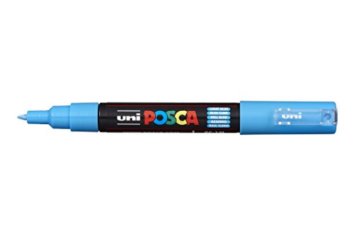 Posca, PC-1M extra feiner Marker, Schwarz. ltblue von uni-ball