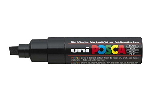 Uni Posca PC8K Filzstift breite Spitze 8 mm Strichbreite 6 Stück schwarz Uni Posca PC8K Filzstift breite Spitze 8 mm Strichbreite 6 Stück schwarz von uni-ball