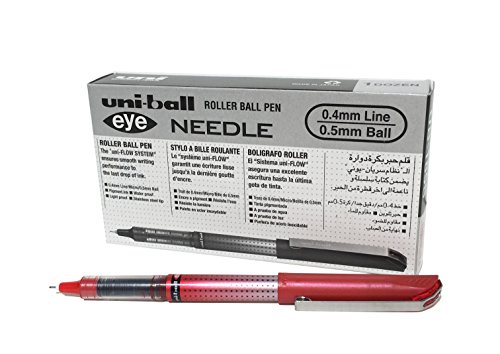 Uni-ball 125955000 UB-185Sye Needle Kugelschreiber, fälschungssichere Tinte, 0.5 mm Nadelspitze, 12 Stück rot Uni-ball 125955000 UB-185Sye Needle Kugelschreiber, fälschungssichere Tinte, 0.5 mm Nadelspitze, 12 Stück rot von Uni-Ball