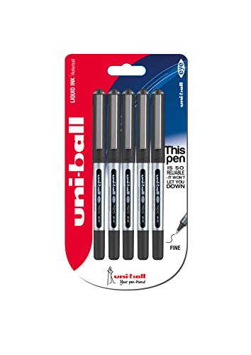 Uni-ball 153544322 UB-150ye Micro Kugelschreiber, Uni Super-Tinte, 0.5 mm Spitze, 5 Stück schwarz Uni-ball 153544322 UB-150ye Micro Kugelschreiber, Uni Super-Tinte, 0.5 mm Spitze, 5 Stück schwarz von Uni-Ball