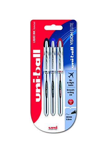 uni-ball 153486364 UB-200 Visionlite Medium Kugelschreiber, Uni Super-Tinte, fälschungssicher, 0.8 mm Kugel, 3 Stück schwarz/blau/rot uni-ball 153486364 UB-200 Visionlite Medium Kugelschreiber, Uni Super-Tinte, fälschungssicher, 0.8 mm Kugel, 3 Stück schwarz/blau/rot von Uni-Ball
