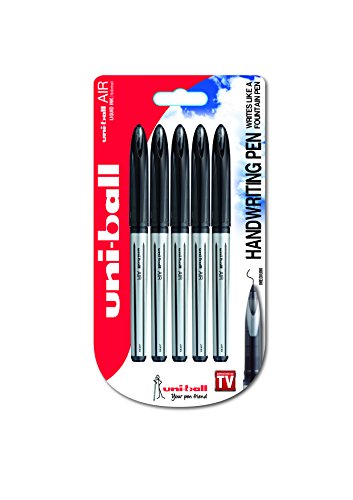 uni-ball 153544665 UB-188-L Air Kugelschreiber, Super-Tinte, fälschungssicher, Füllfederspitze, 5 Stück schwarz uni-ball 153544665 UB-188-L Air Kugelschreiber, Super-Tinte, fälschungssicher, Füllfederspitze, 5 Stück schwarz von Uni-Ball