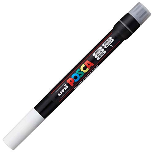 POSCA 181601 - POSCA Marker mit Pinselspitze, weiß von uni-ball