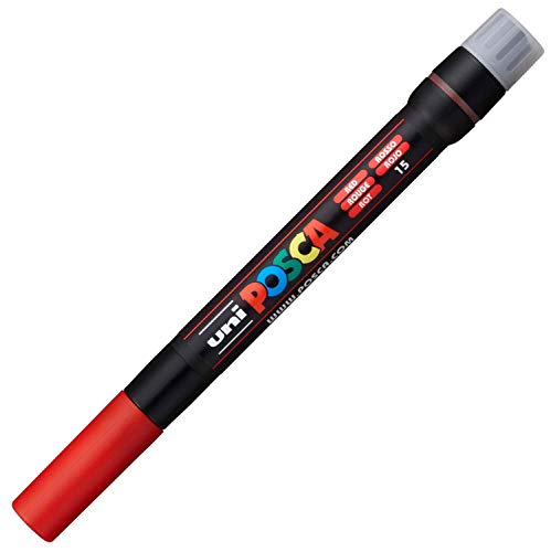POSCA 181621 - POSCA Marker mit Pinselspitze, rot von Uni-Ball