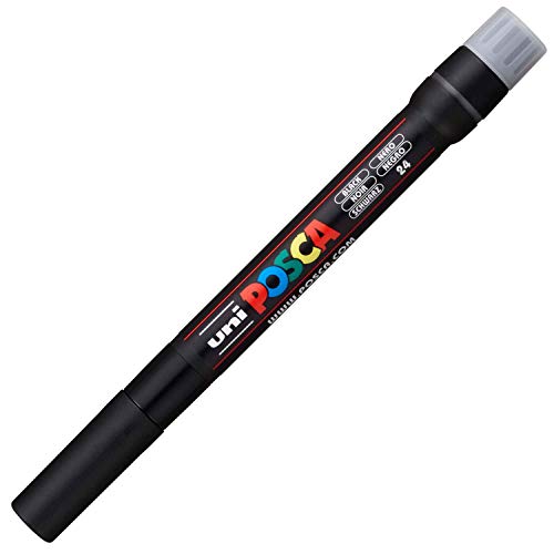 uni-ball 181699 - POSCA Marker mit Pinselspitze, schwarz von uni-ball