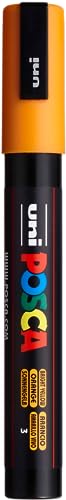POSCA 182515 - POSCA Marker mit mittelfeiner Rundspitze, dunkelorange von uni-ball