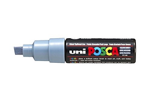 POSCA 182633 - POSCA Marker mit breiter Keilspitze, grau von uni-ball