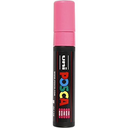 uni-ball 186328 - POSCA Marker mit extra breiter Rechteckspitze, rosa von uni-ball