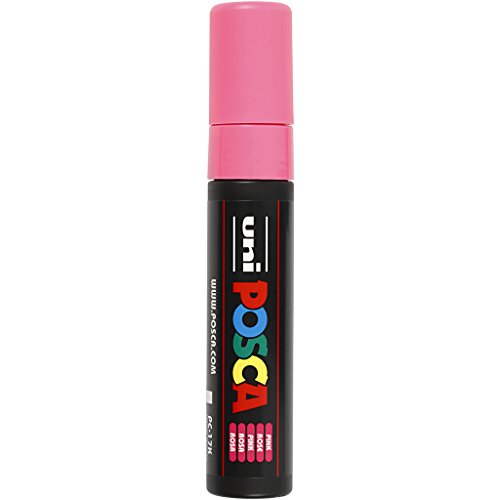 POSCA 186328 - POSCA Marker mit extra breiter Rechteckspitze, rosa von Uni-Ball