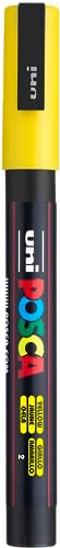 uni-ball 186507 - POSCA Marker mit feiner Rundspitze, gelb von uni-ball