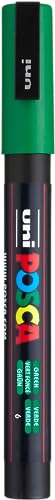 uni-ball 186563 - POSCA Marker mit feiner Rundspitze, dunkelgrün von uni-ball