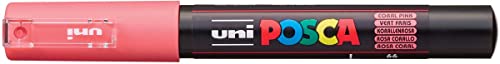 POSCA 186727 - POSCA Marker mit extra feiner Rundspitze, korallenrosa von uni-ball