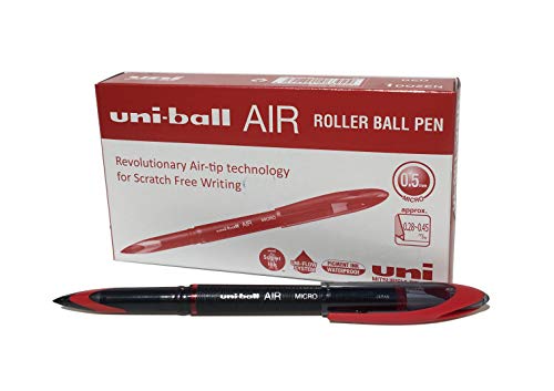 uni-ball 190496000 UB-188-Micro Air Kugelschreiber, rote Super-Tinte, fälschungssicher, Füllfederspitze, 12 Stück uni-ball 190496000 UB-188-Micro Air Kugelschreiber, rote Super-Tinte, fälschungssicher, Füllfederspitze, 12 Stück von Uni-Ball