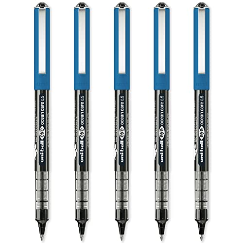 uni-ball Eye Ocean Care UB-150ROP Tintenroller – Micro 0,5 mm Kugelschreiber für super glattes Schreiben, Zeichnen, Kunst, Handwerk und Ausmalen – Farbecht und wasserabweisend, 5 Stück schwarze Tinte uni-ball Eye Ocean Care UB-150ROP Tintenroller – Micro 0,5 mm Kugelschreiber für super glattes Schreiben, Zeichnen, Kunst, Handwerk und Ausmalen – Farbecht und wasserabweisend, 5 Stück schwarze Tinte von Uni-Ball