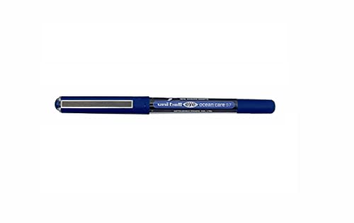 uni-ball Eye Ocean Care UB-157ROP Tintenroller, Blau, feine 0,7-mm-Kugelschreiber für super glattes Schreiben, Zeichnen, Kunst, Basteln und Ausmalen. Farbechte und wasserbeständige Flüssigtinte Uni von uni-ball