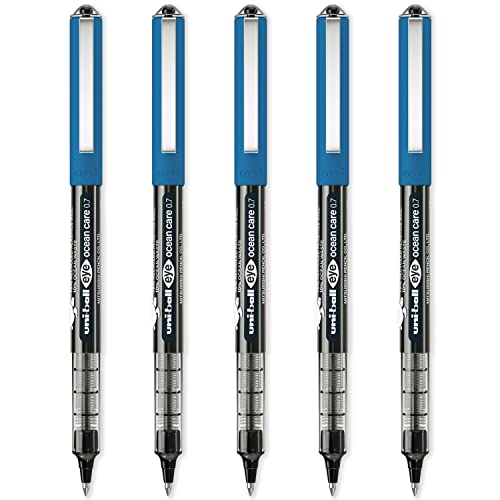 uni-ball Eye Ocean Care UB-157ROP Tintenroller, feine 0,7 mm Kugelschreiber, zum Schreiben, Zeichnen, Kunst, Handwerk und Ausmalen, farb- und wasserabweisend, 5 Stück, schwarze Tinte uni-ball Eye Ocean Care UB-157ROP Tintenroller, feine 0,7 mm Kugelschreiber, zum Schreiben, Zeichnen, Kunst, Handwerk und Ausmalen, farb- und wasserabweisend, 5 Stück, schwarze Tinte von Uni-Ball