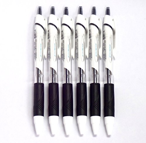 uni-ball Jetstream Standard-Kugelschreiber, 0,5 mm, schwarze Tinte, weißer Körper, 6 Stifte pro Packung (Import aus Japan) [Komainu-Dou Originalverpackung] von uni-ball
