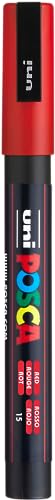 uni-ball 186521 - POSCA Marker mit feiner Rundspitze, rot von uni-ball