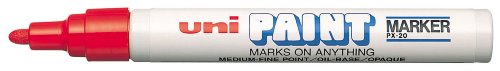 uni-ball Paint Marker Rundspitze M-Spitze - Medium (2.2-2.8mm) PX-20 rot von uni-ball