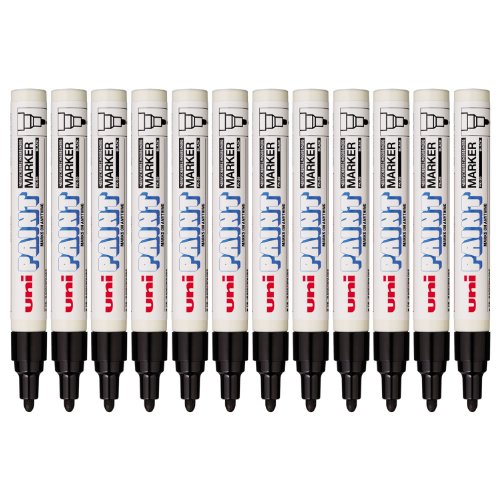 uni-ball Paint Marker Rundspitze M-Spitze - Medium (2.2-2.8mm) PX-20 schwarz von uni-ball